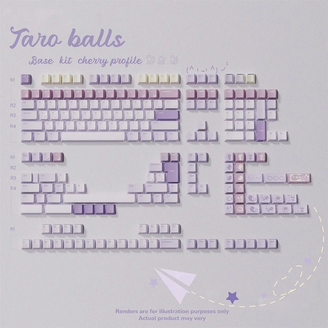 Qwertykeys Taro Ball Keycaps