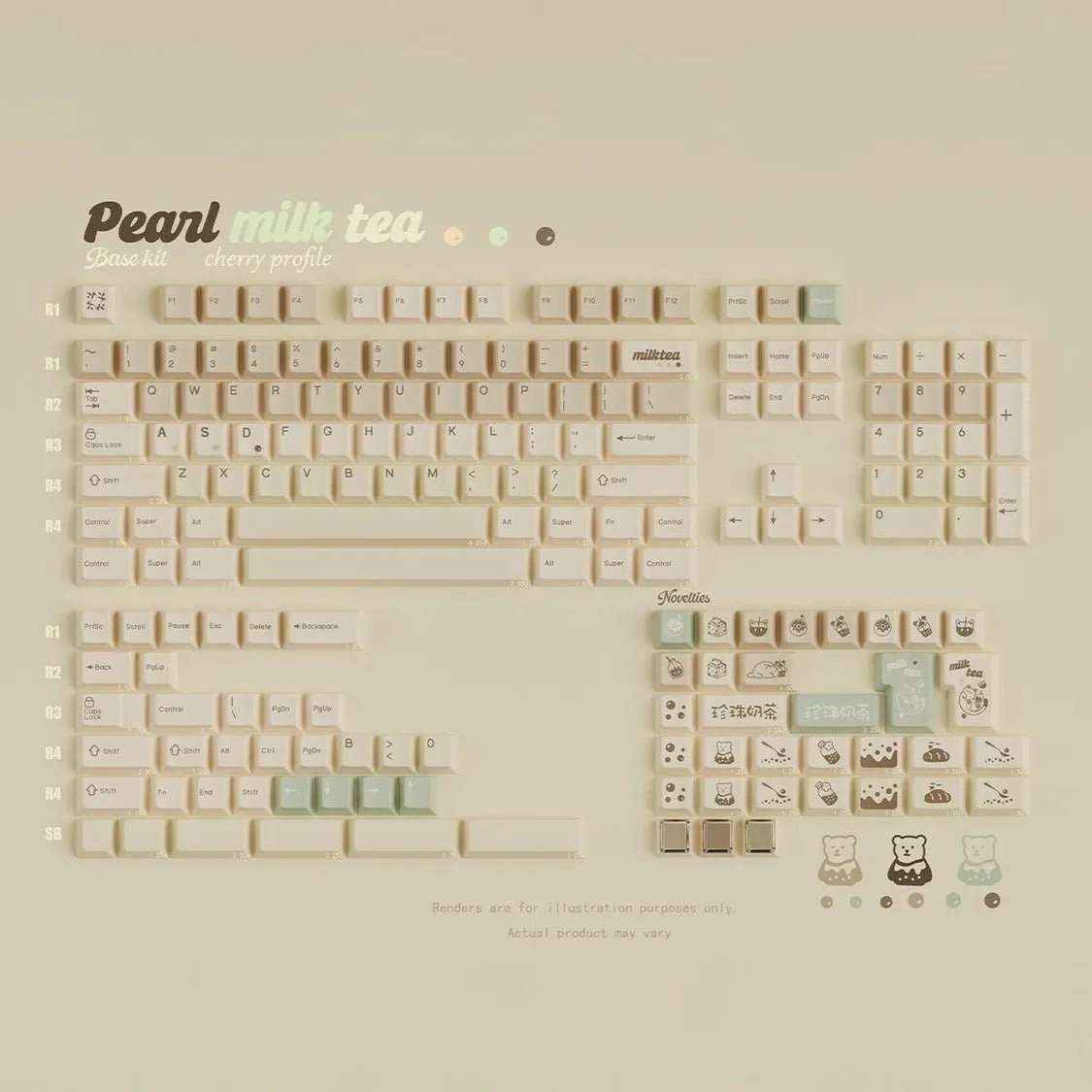 Qwertykeys Pearl Milk Tea