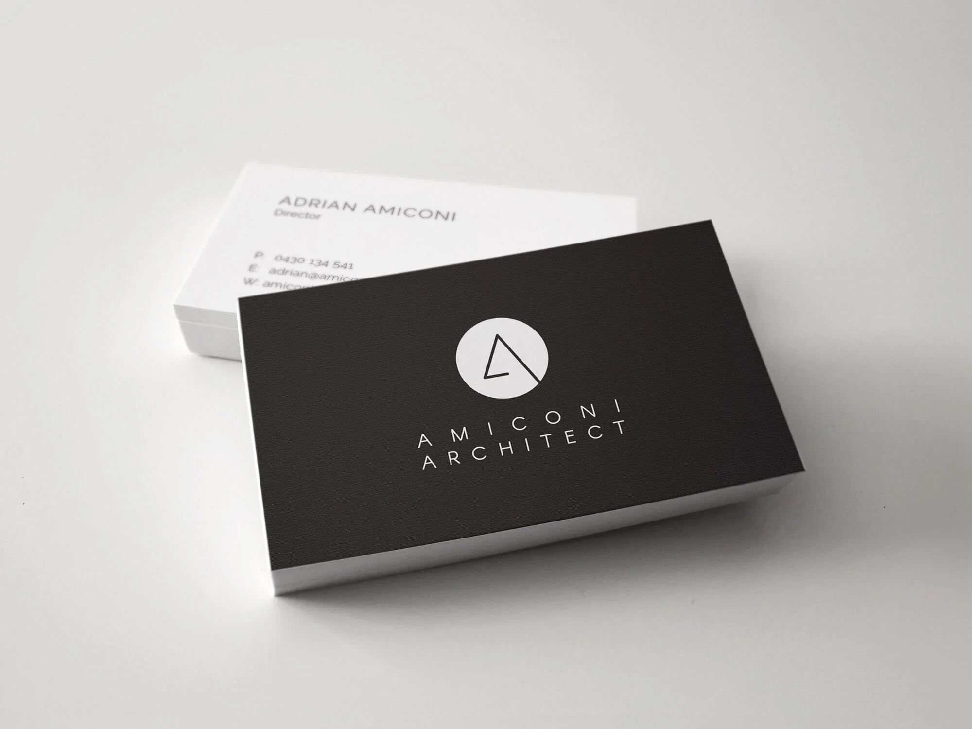 Logo design, brand identity development, website development, signage and stationary creation for Amiconi Architect. Web Design, Branding, Logo Development, Business Cards, Brochures, Website Development, Stationary.