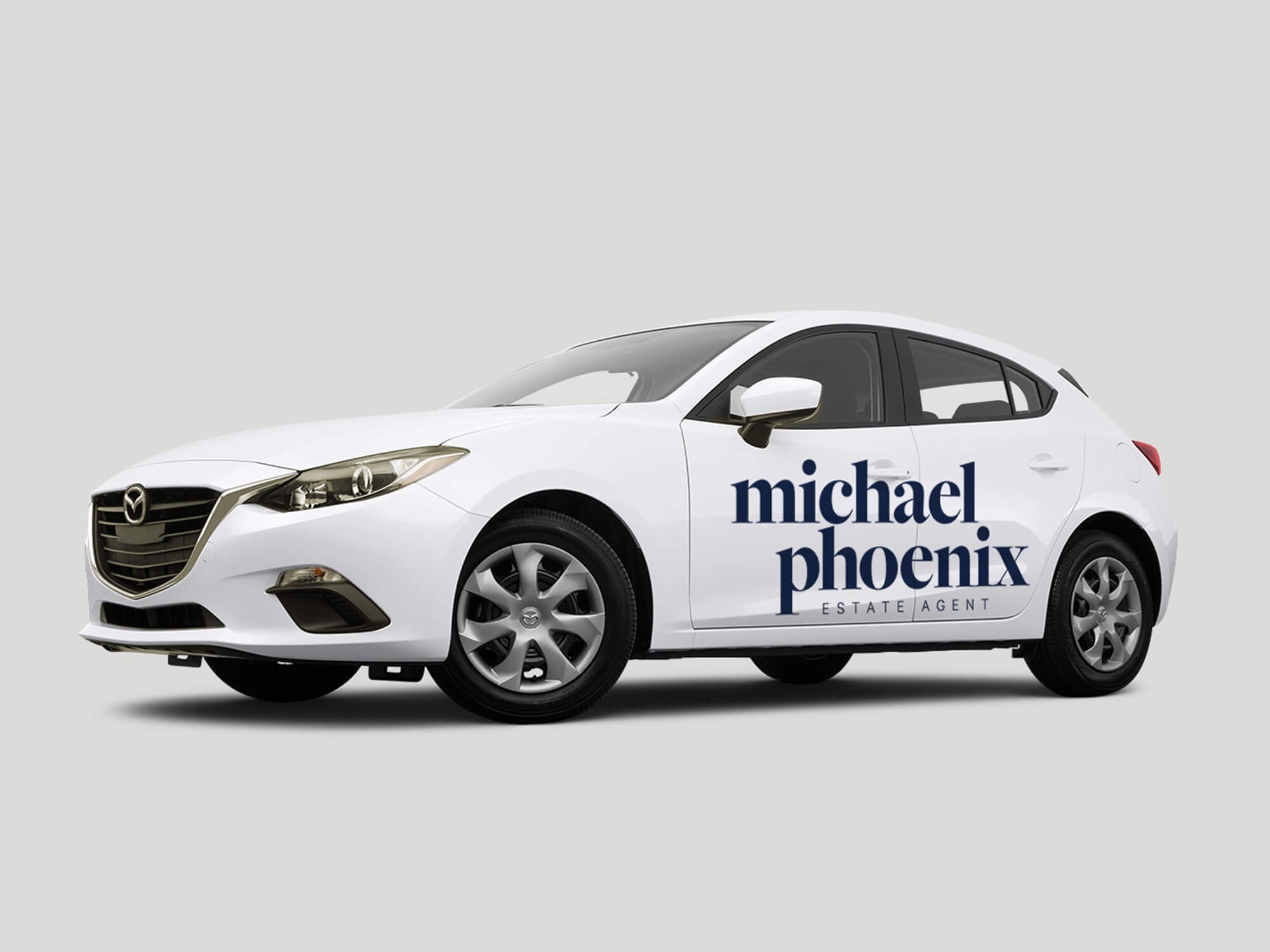 Logo design and brand development, for Michael Phoenix Estate Agent. Logo Design, Branding Development, Business Cards, Site Signage, Brochures and Stationary.