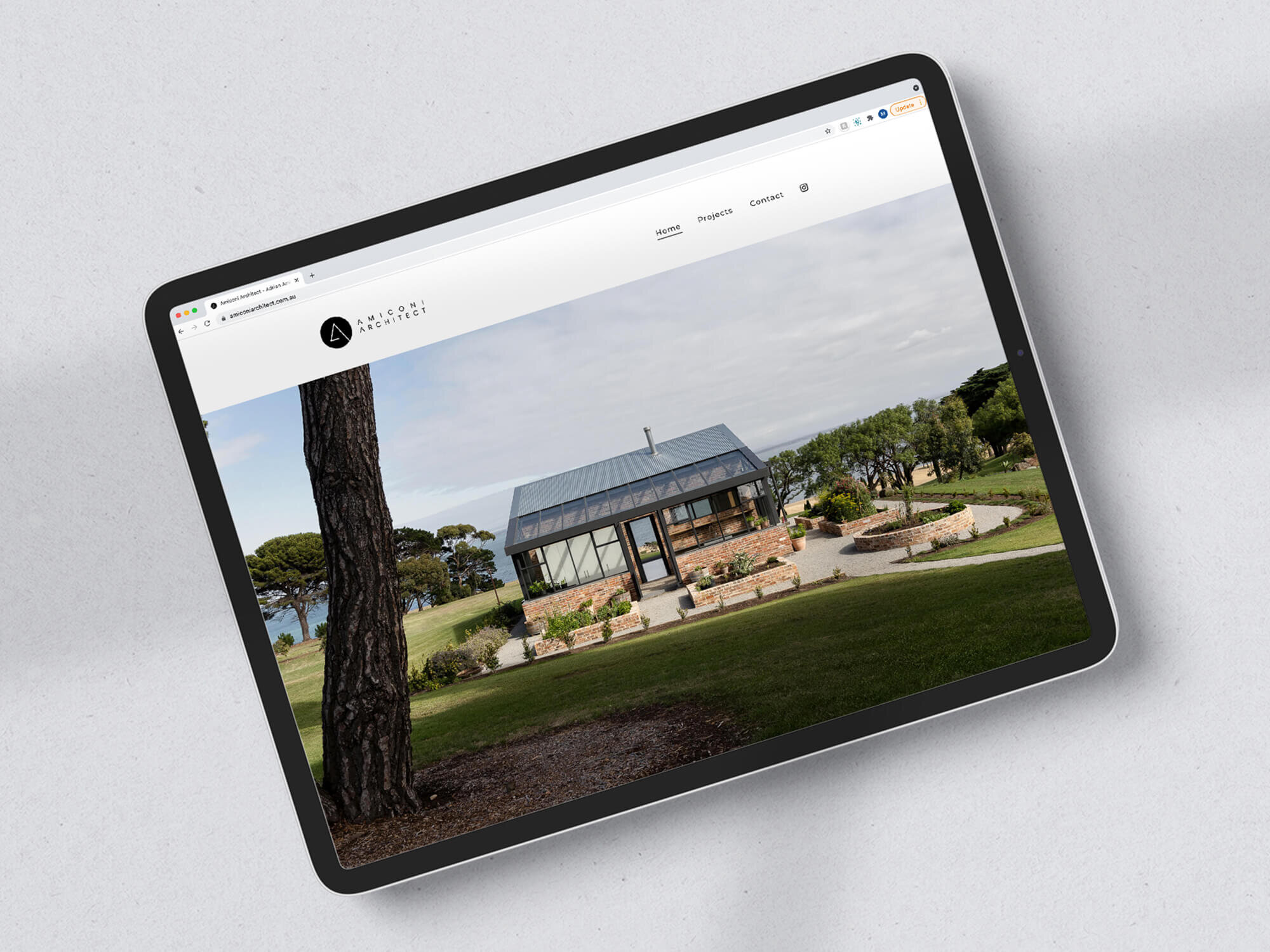 Logo design, brand identity development, website development, signage and stationary creation for Amiconi Architect. Web Design, Branding, Logo Development, Business Cards, Brochures, Website Development, Stationary.