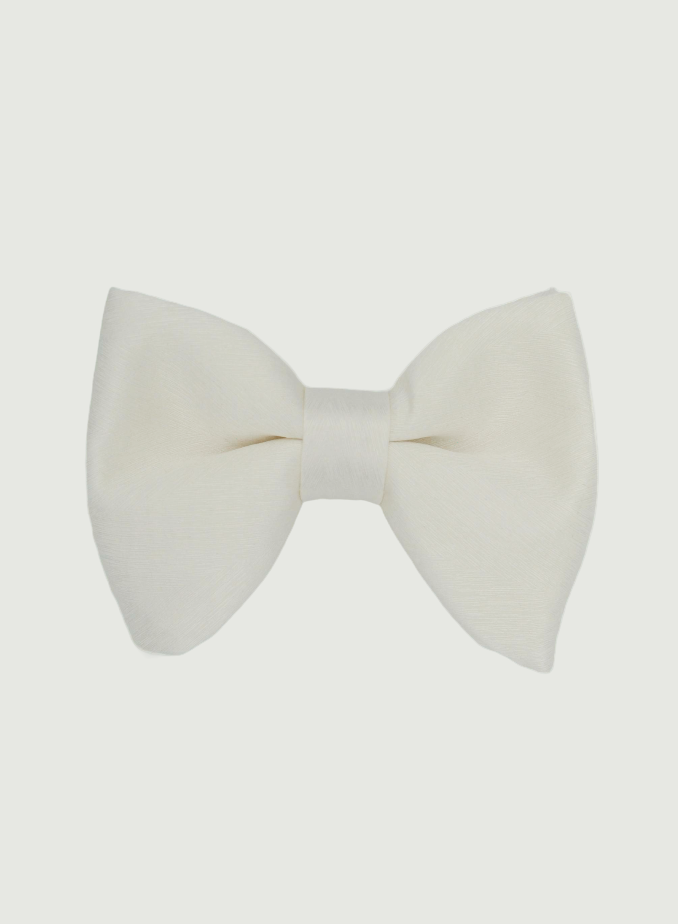 Handmade Pre-tied Bow Tie – White pattern