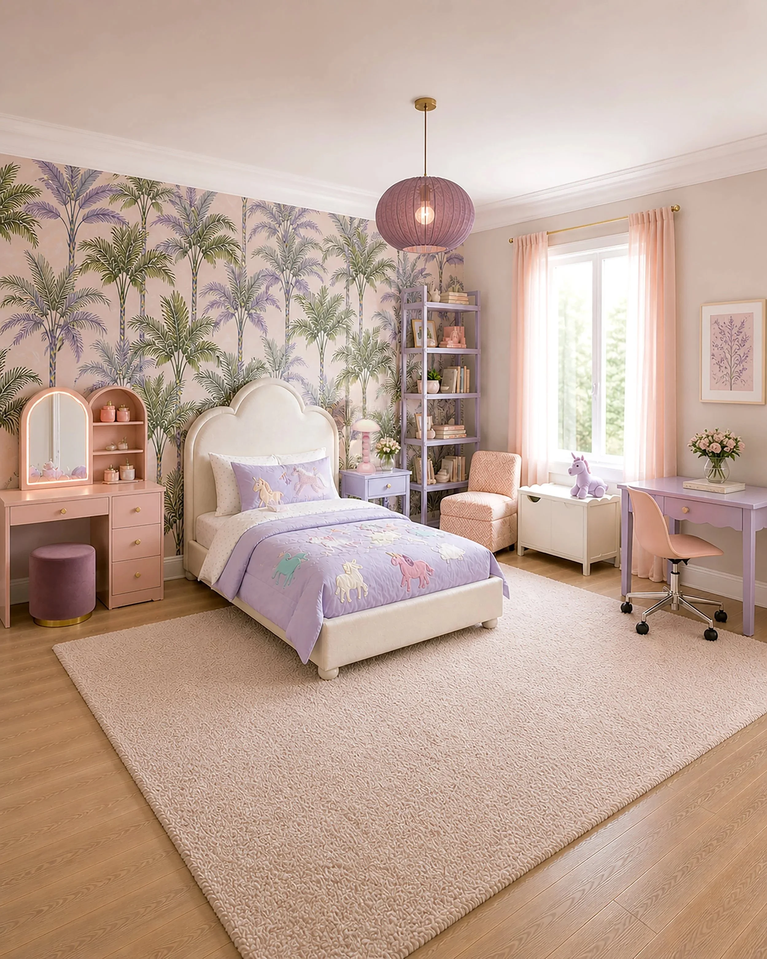 Girl’s bedroom: a soft whisper of imagination