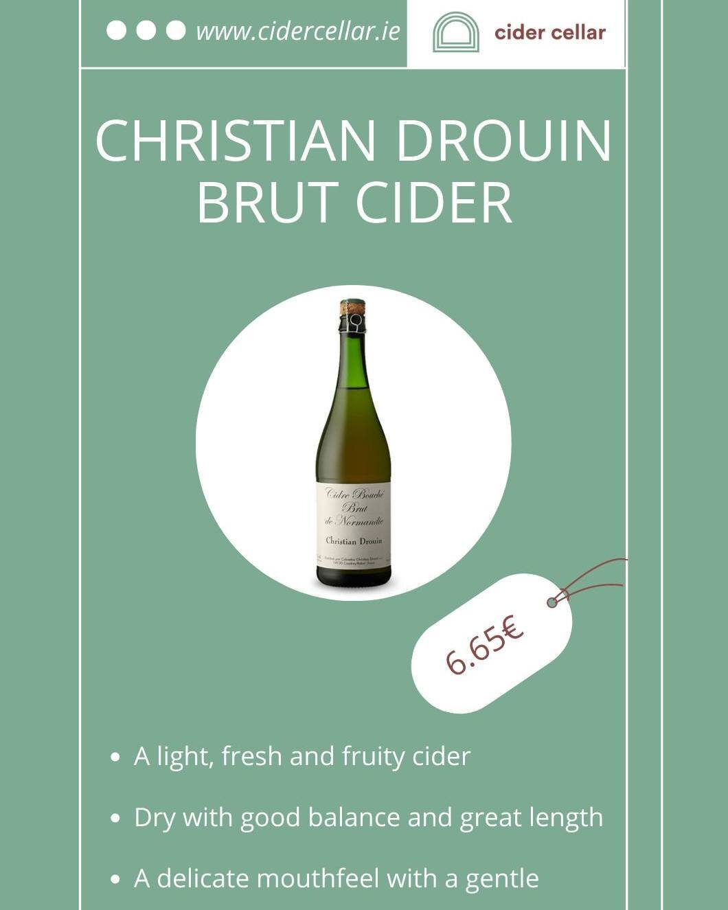 If you fancy a big bottle of cider, why not try Christian Drouin's fabulous 750ml blends