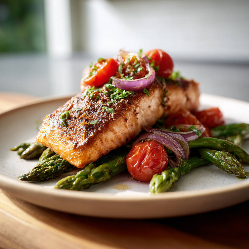 One-Pan Lemon Herb Salmon &amp; Veggies