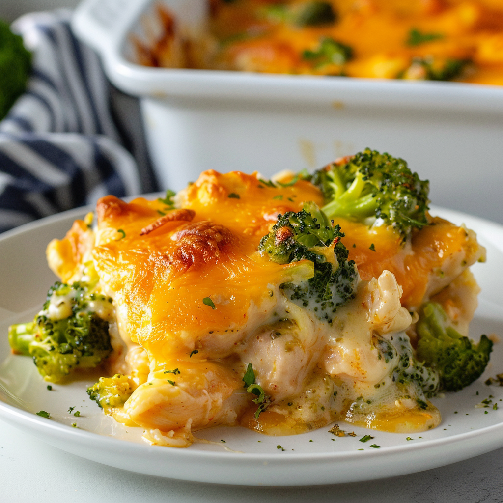 Easy Kid-Friendly Cheesy Broccoli Chicken Bake