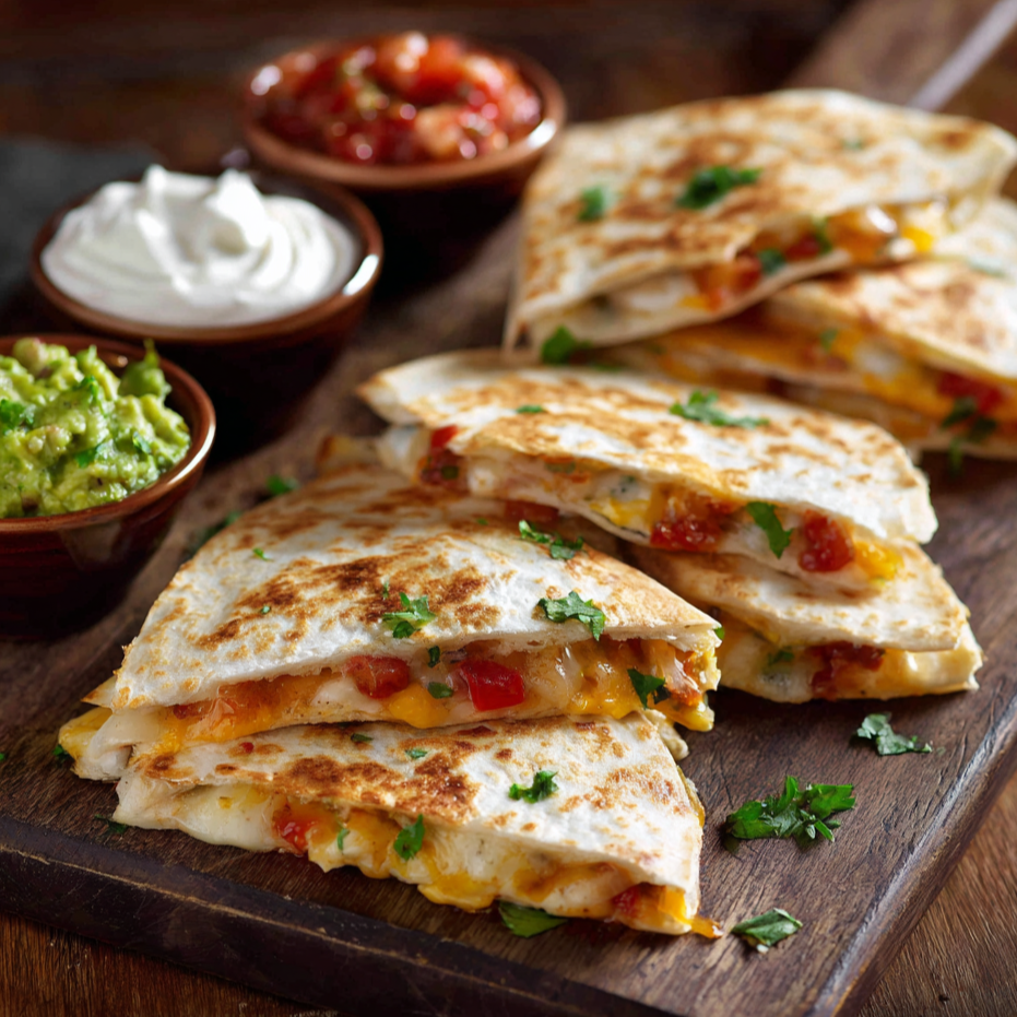 Golden Crispy Classic Quesadillas with a Balanced Spicy Kick