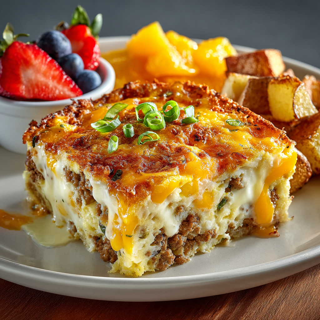 The Go-To Savory Breakfast Casserole with a Golden Hash Brown Crust
