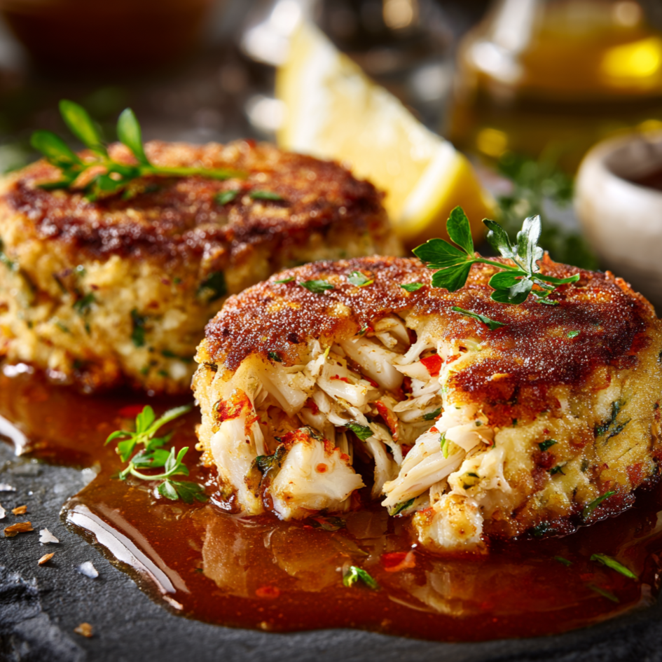 Tried-and-True Blazing Citrus Medium Golden Crab Cakes