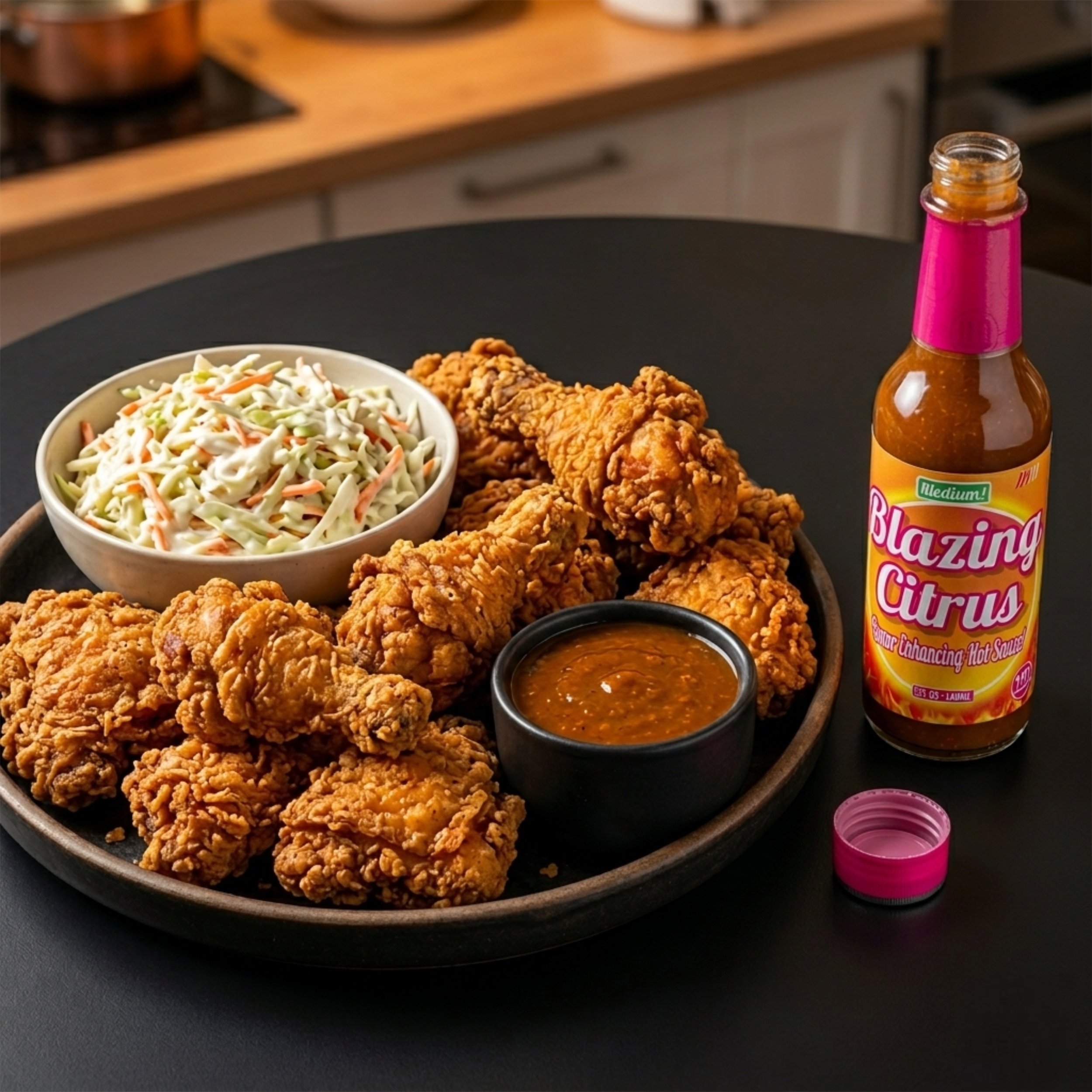 Crispy Golden Buttermilk Fried Chicken with a Fiery Citrus Twist