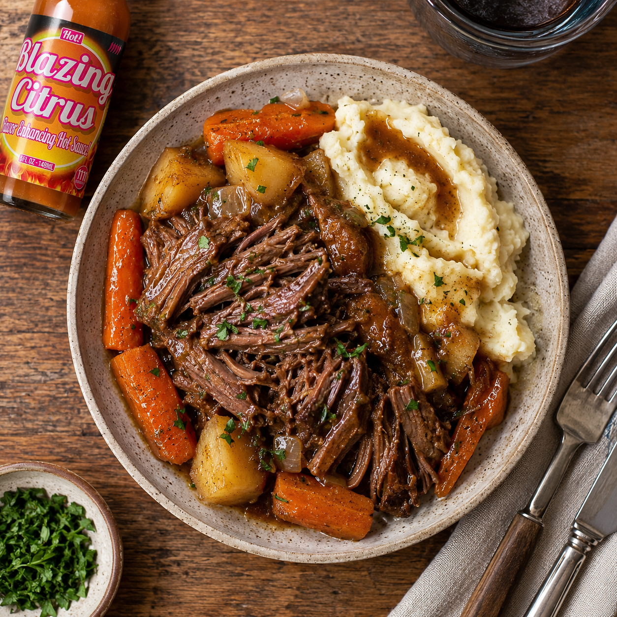 Juiciest, Slow Cooker Pot Roast with Tender Root Vegetables