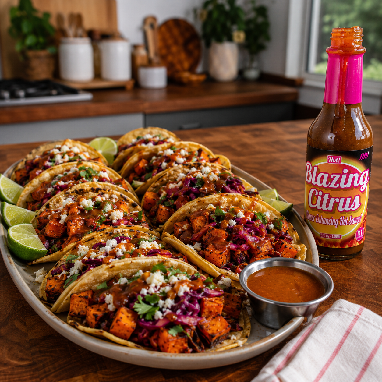The Crispy Roasted Sweet Potato Tacos with Bold Citrus Heat