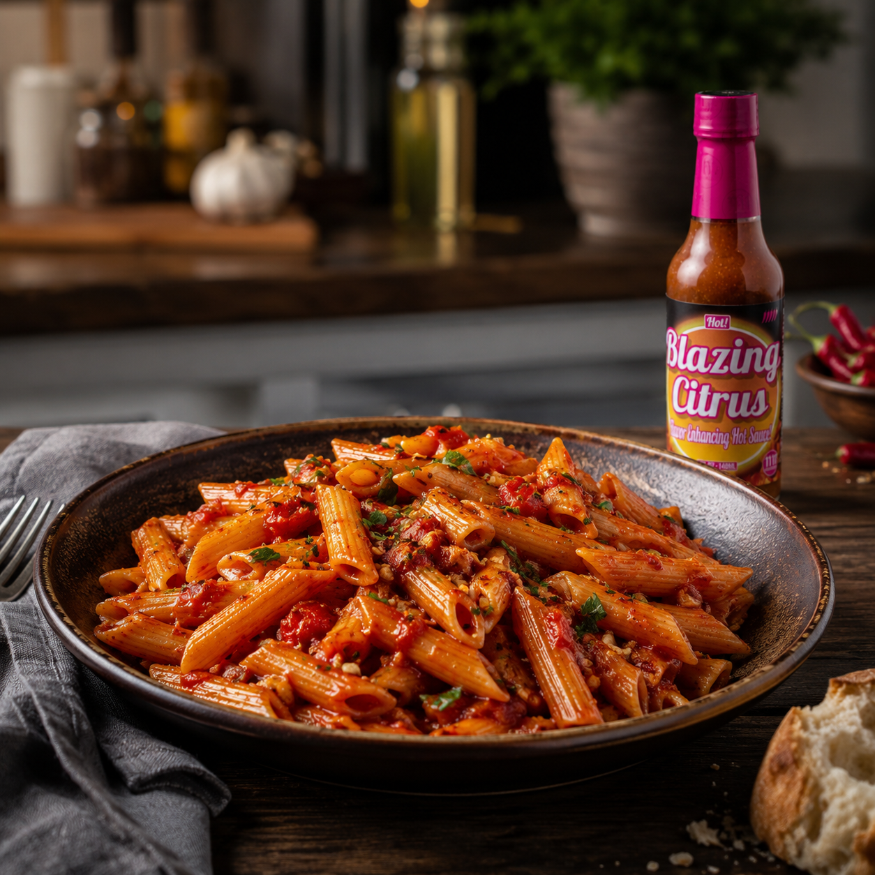 The Fiery Authentic Penne Arrabiata with a Bold Tomato Glaze