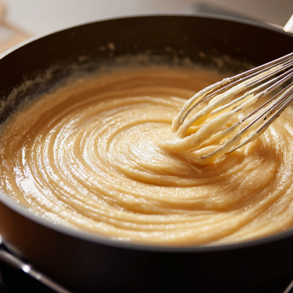 melted butter and flour roux for Mac and cheese