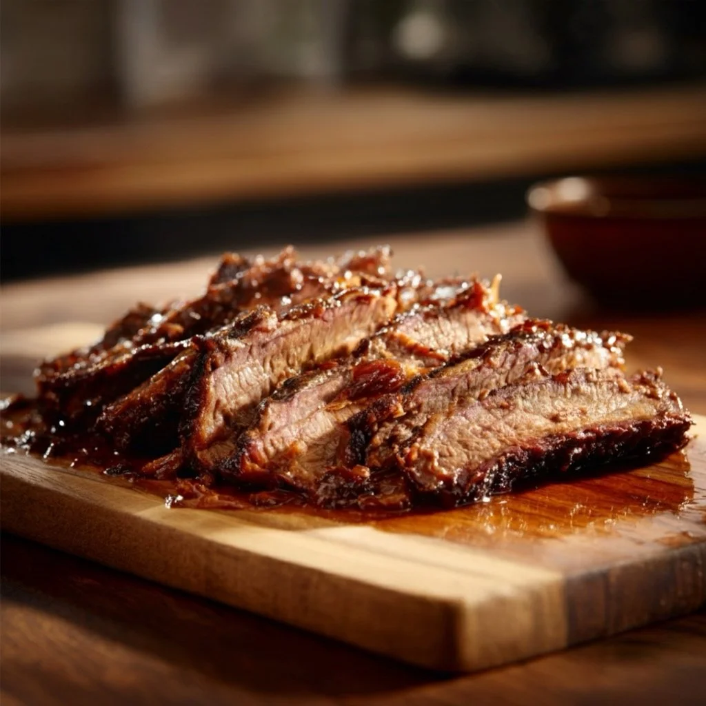: Brisket glazing with Blazing Citrus Hot sauce