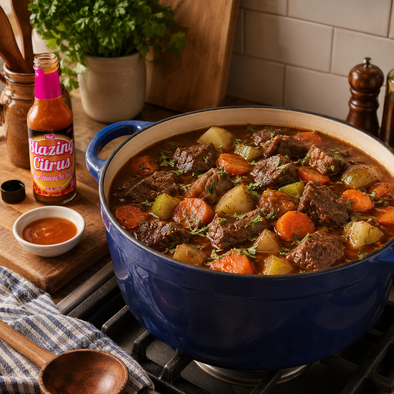 beef stew with blazing citrus hot sauce vinegar free