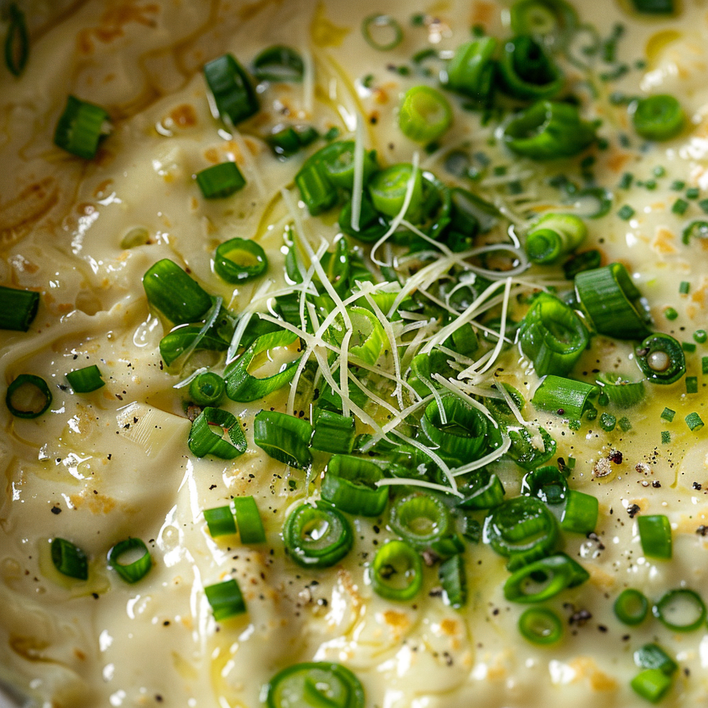 wet ingredients mixed for savory pancakes