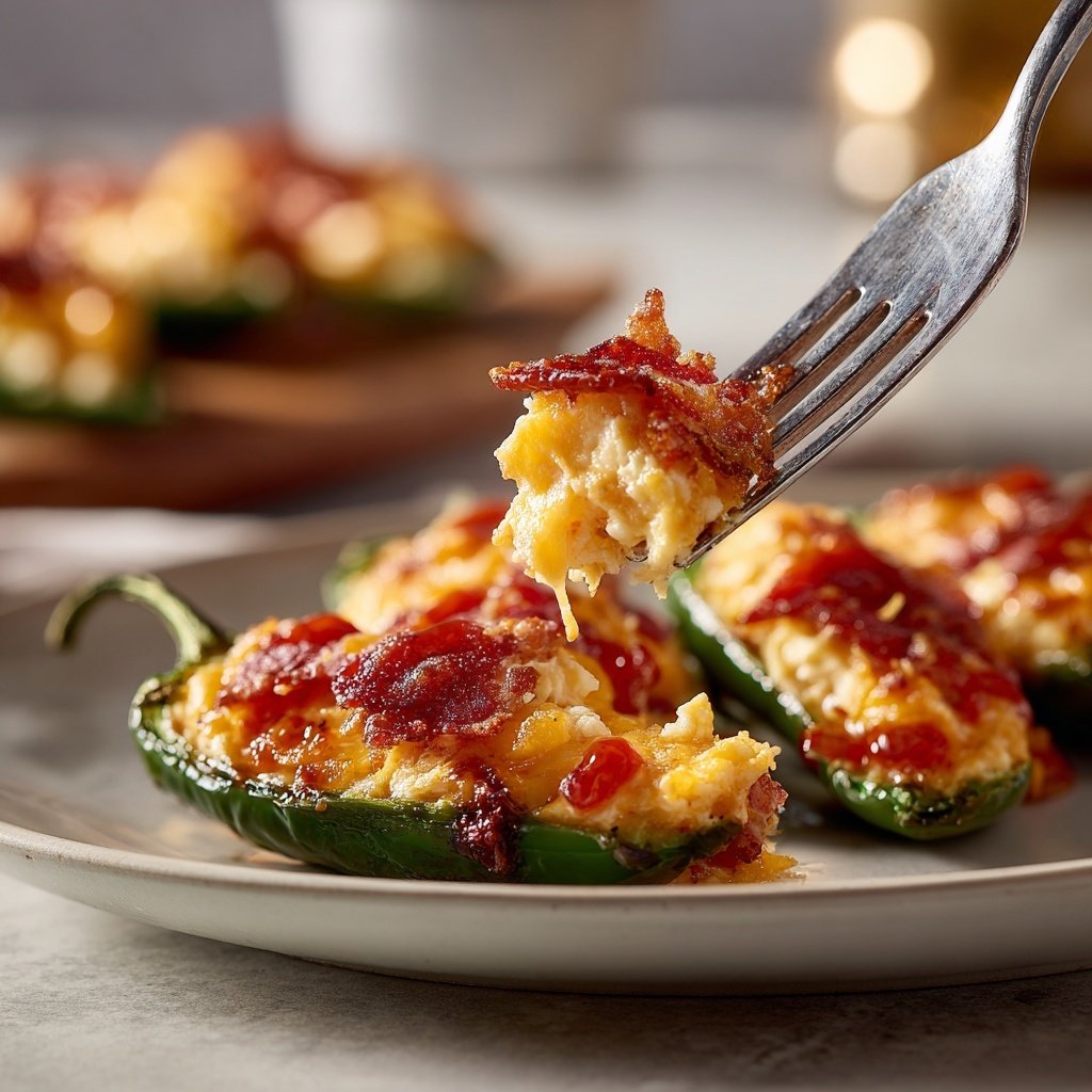 baked jalapeño popper served on white dish