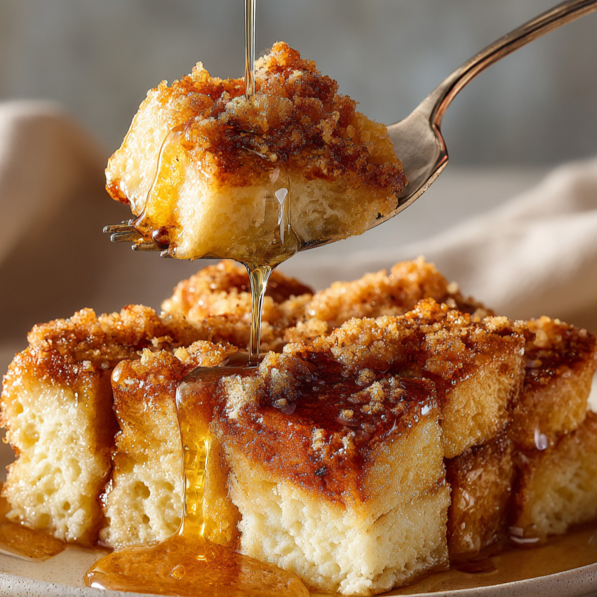 final bite of French toast bake