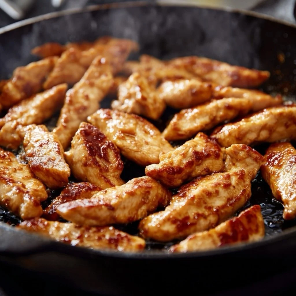 browning chicken in skillet