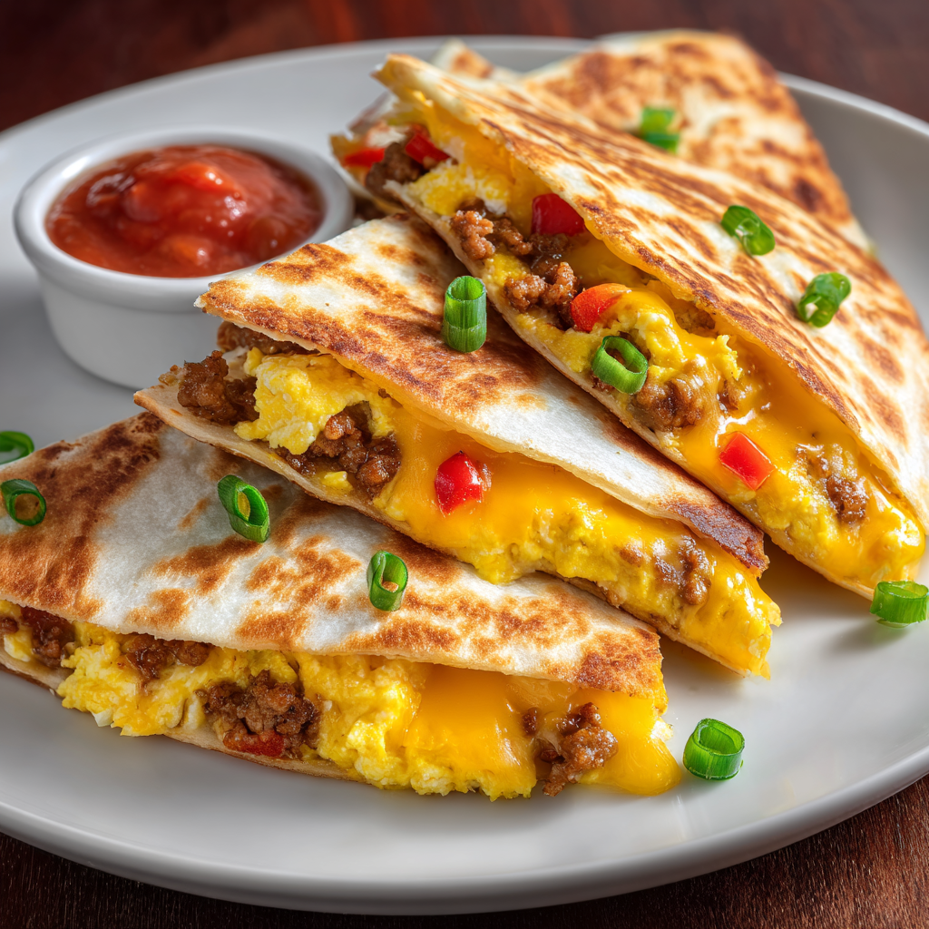 breakfast burrito sliced on plate