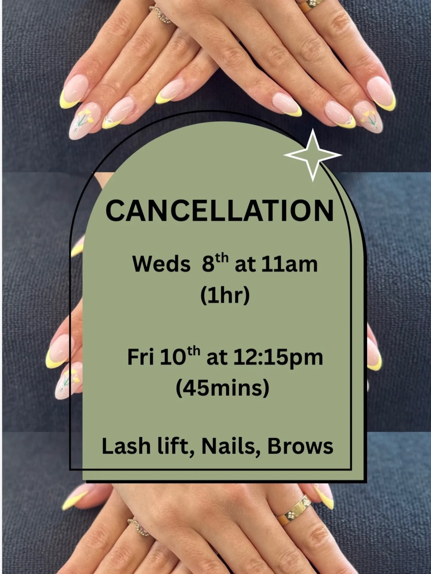 Last minute avalible appointments with Mille this week 😊⭐