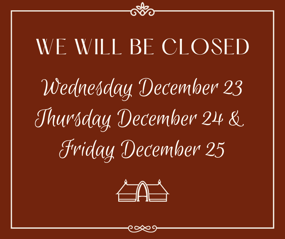 Closed for Christmas Holiday