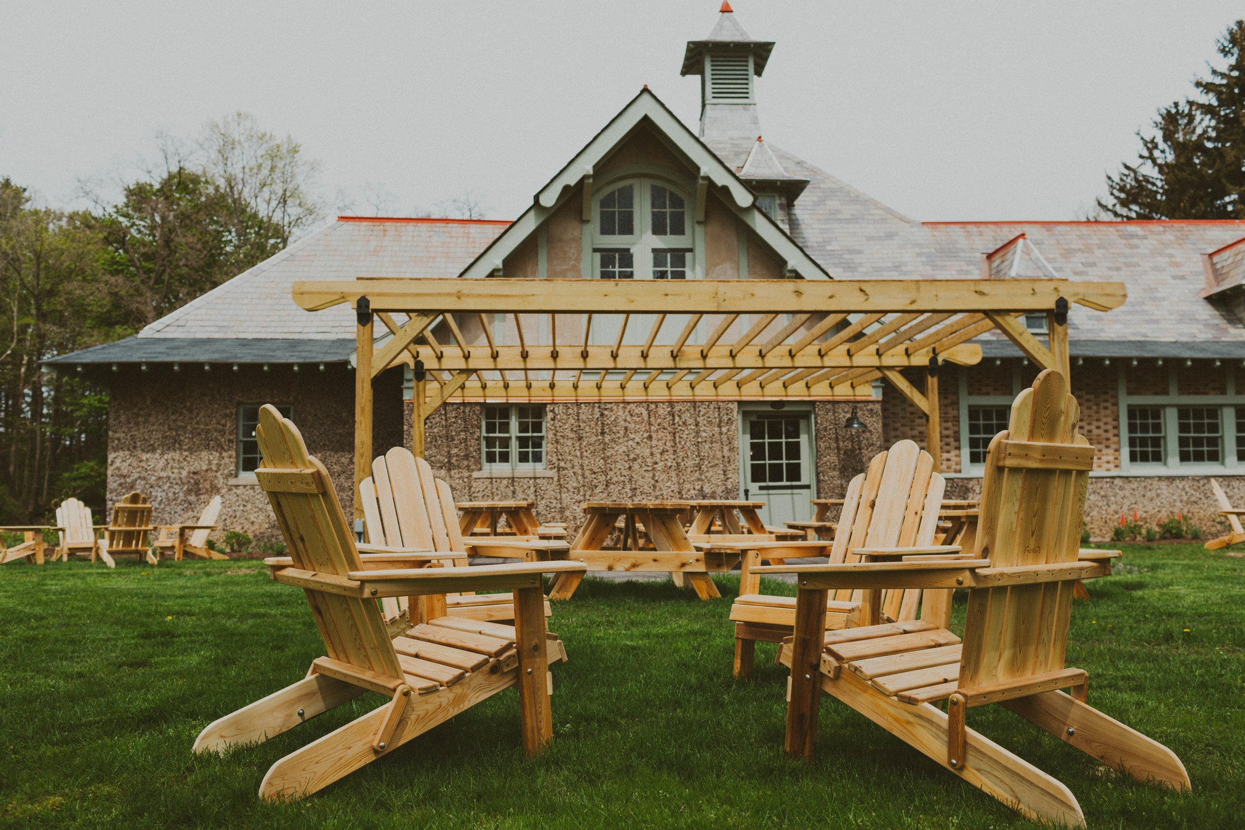 Adirondack Seating in the Beer Garden