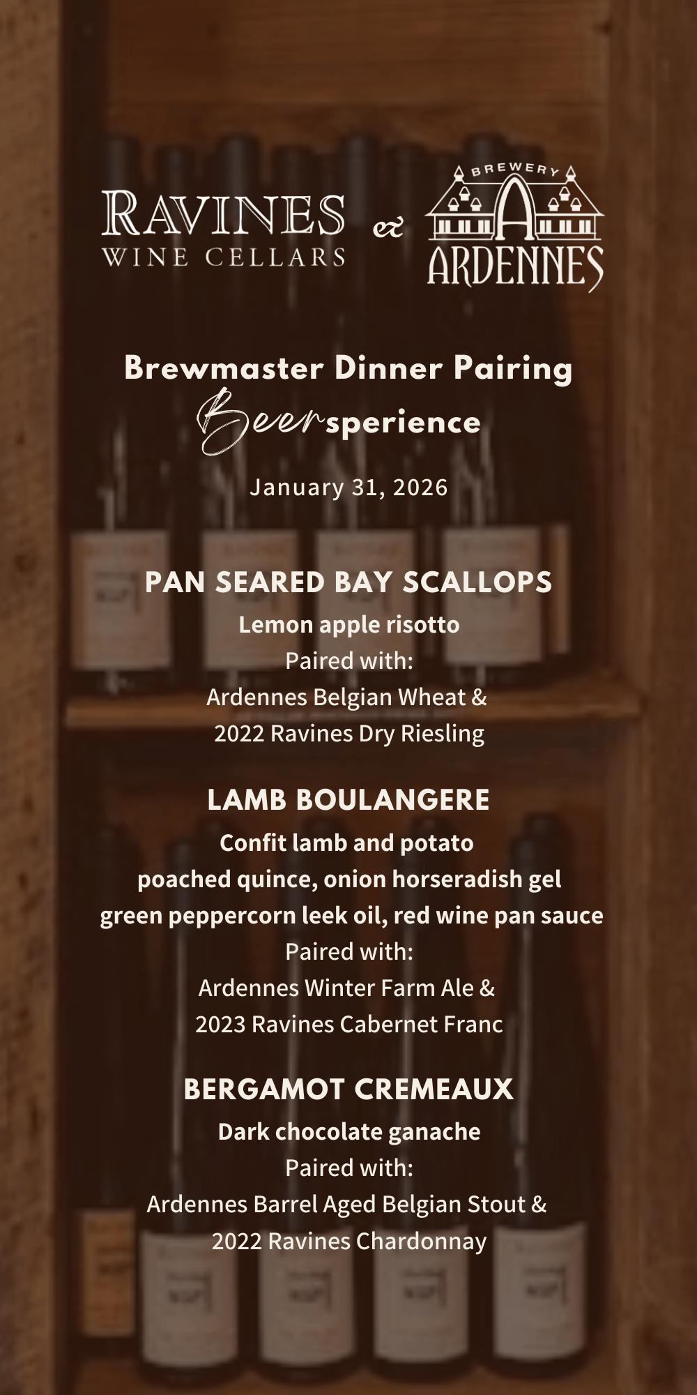 Brewery Ardennes Pairing Dinner
