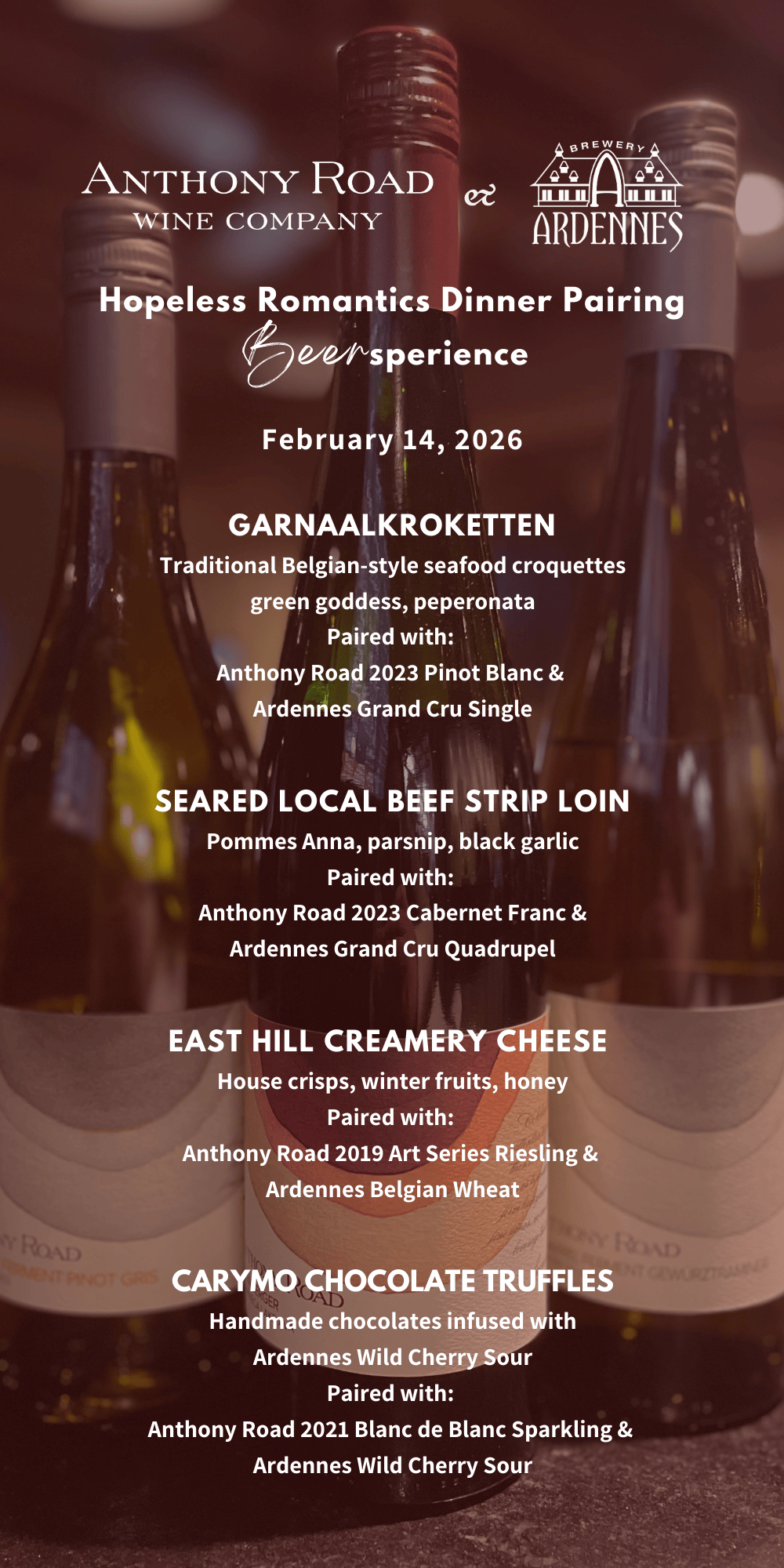 Brewery Ardennes Pairing Dinner Valentines
