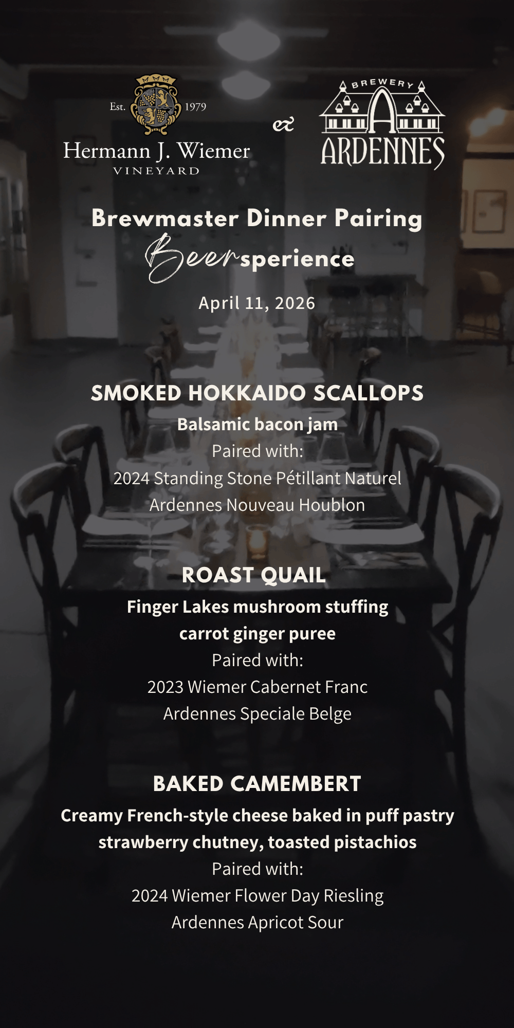 Brewery Ardennes Pairing Dinner