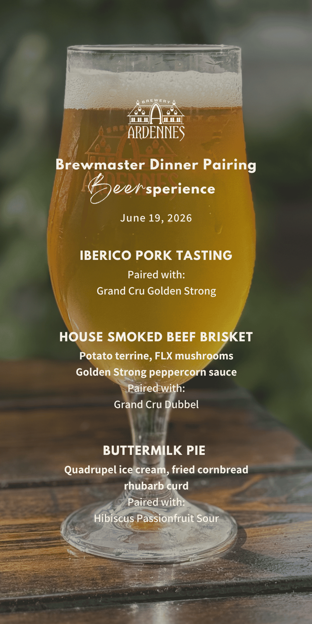 Brewery Ardennes Dinner Pairing Experience