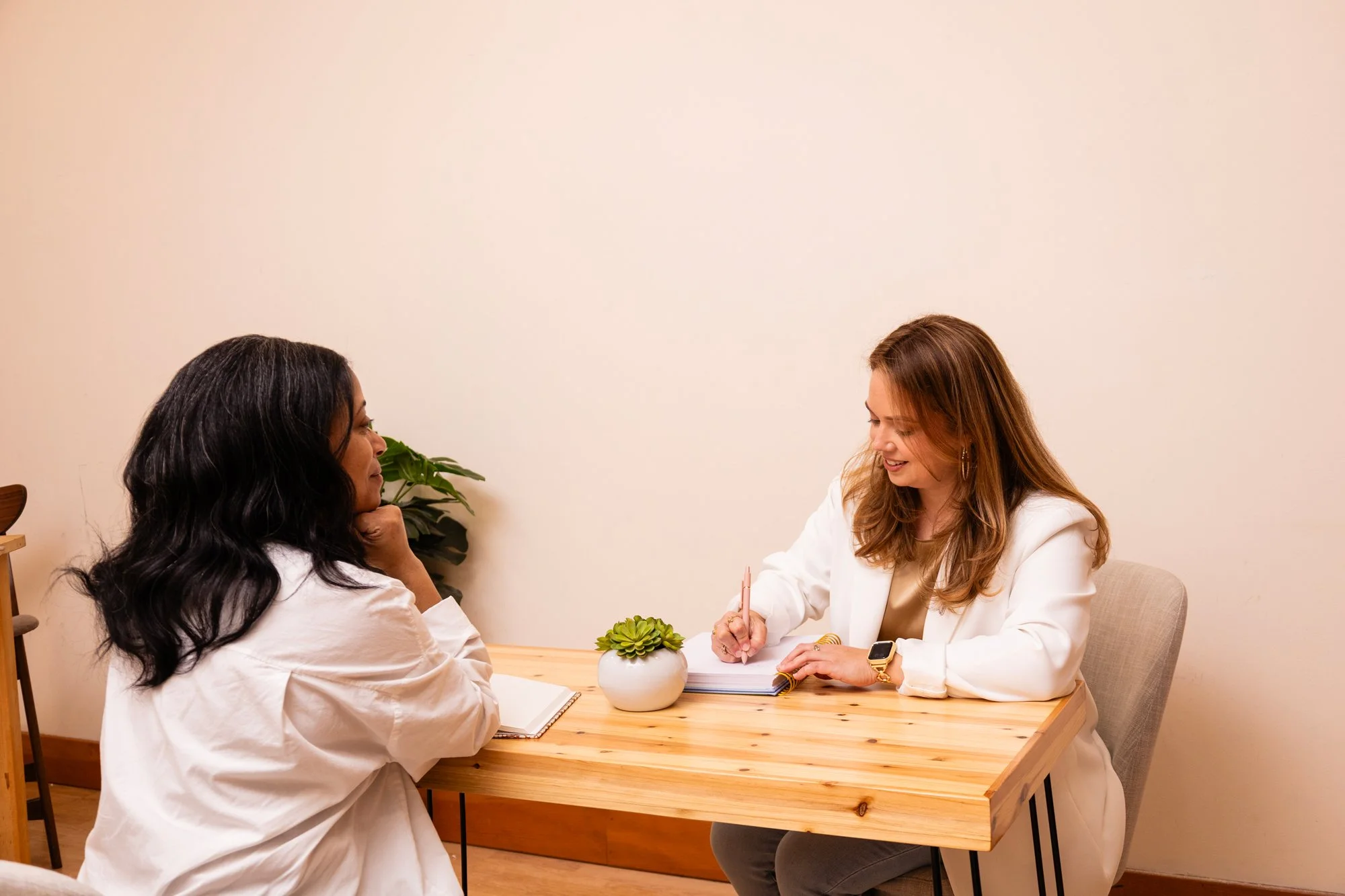 Jill Wetzler conducting one-on-one leadership coaching