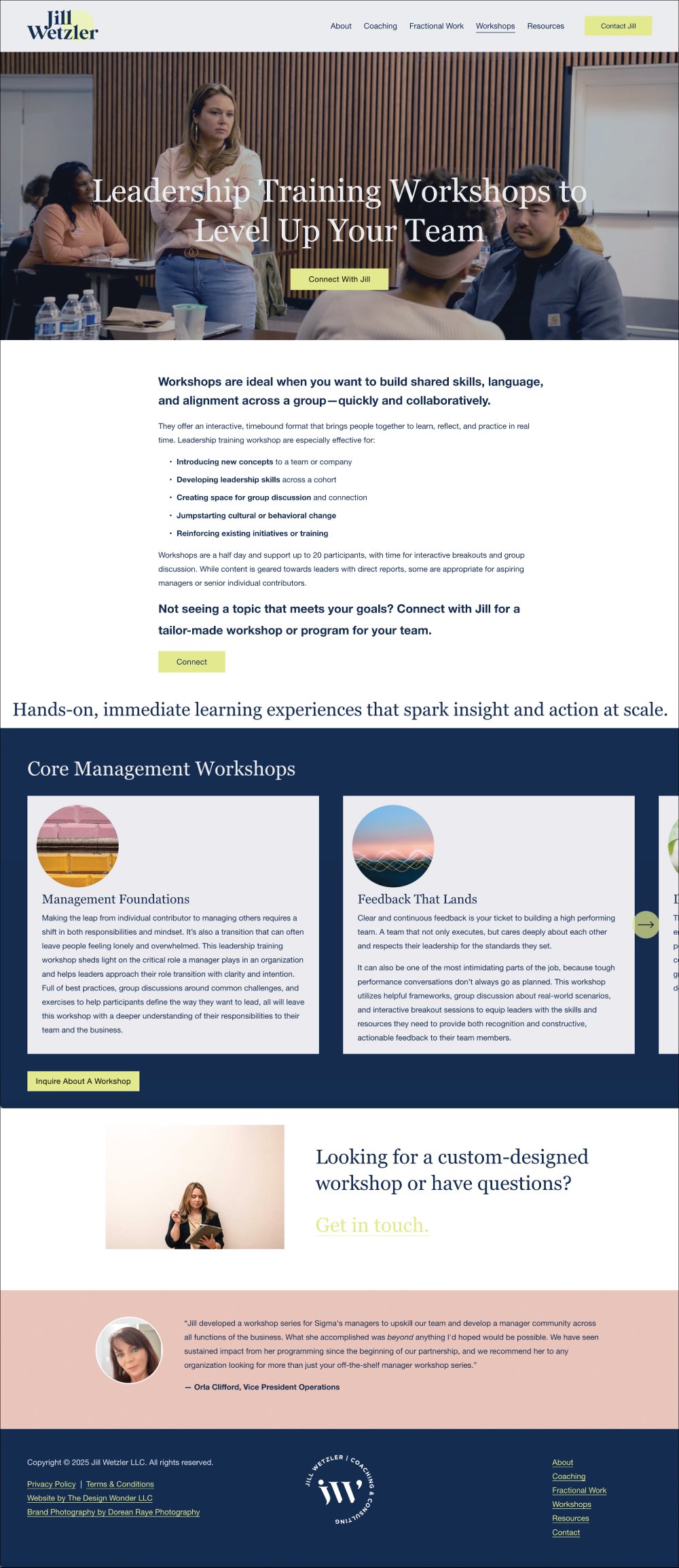 Web design for fractional work at top companies