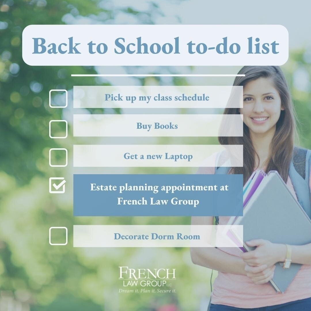 Now that you are an adult, it's time to plan for your future. ⁠
At French Law Group, we help young adults prepare for their unique circumstances. ⁠
Want to know more? Click in Bio.⁠
------------⁠
#EstatePlanning #PowerofAttorney  #College #Watkinsvil