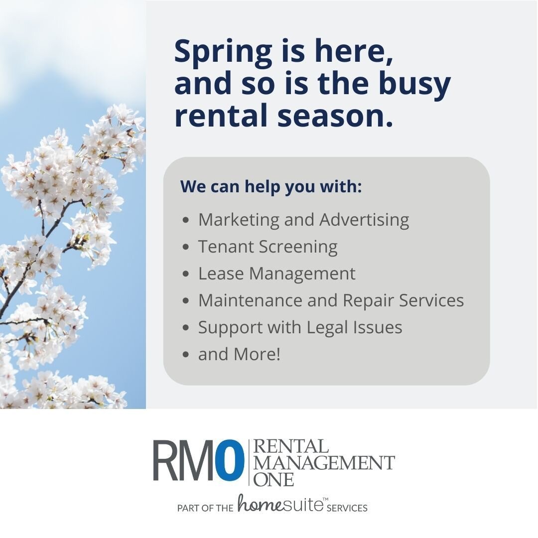 🌷 Spring is here, and so is the busy rental season! Make the most of your rental property this spring. Our services can help you do just that. We handle everything from:

- Marketing and advertising
- Tenant screening
- Lease management
- Property m