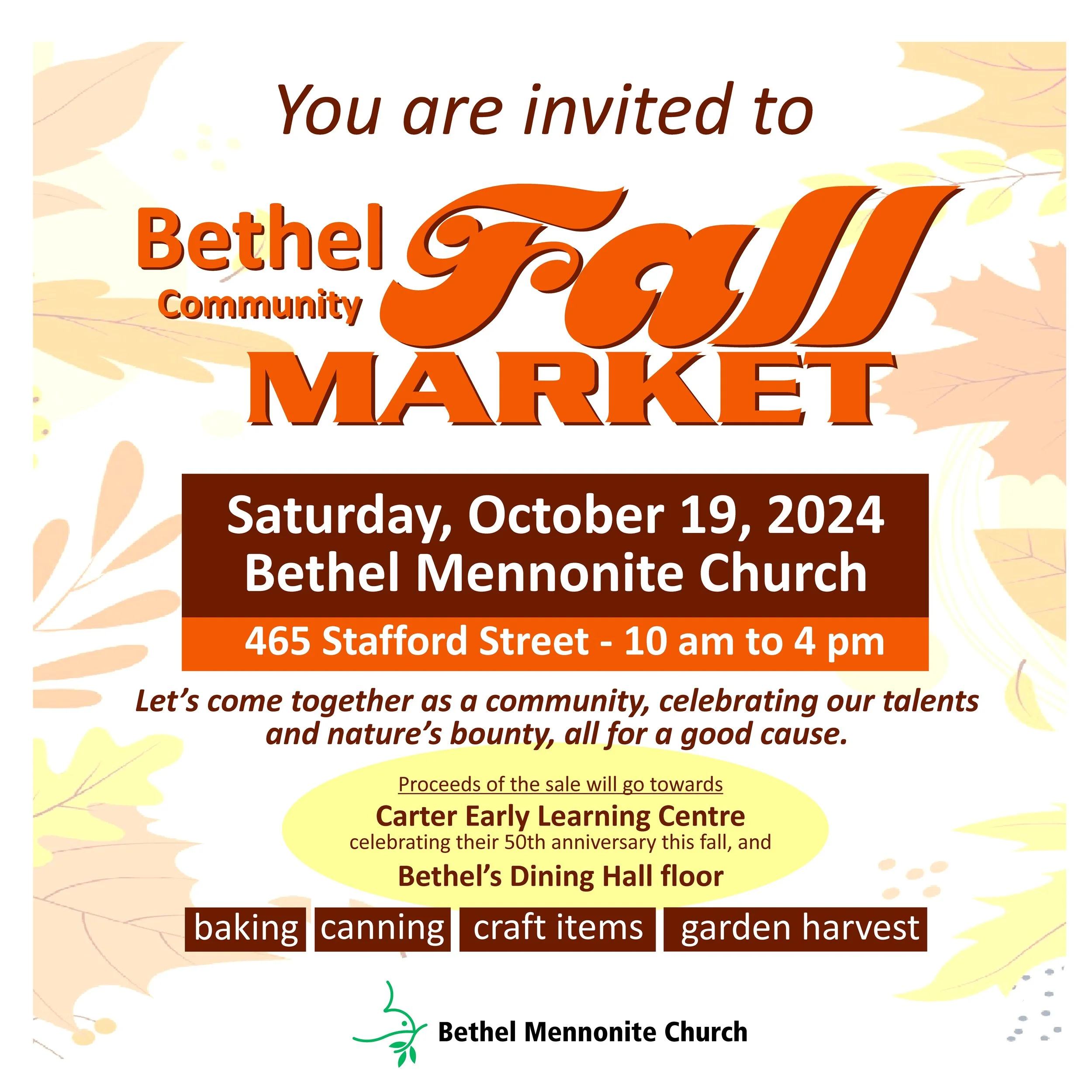 Bethel Fall Market, Oct. 19