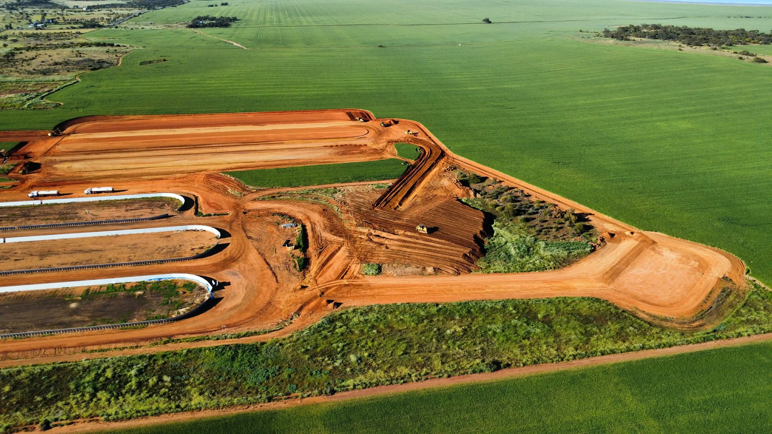 CBH temporary grain storage in Carnamah Western Australia
