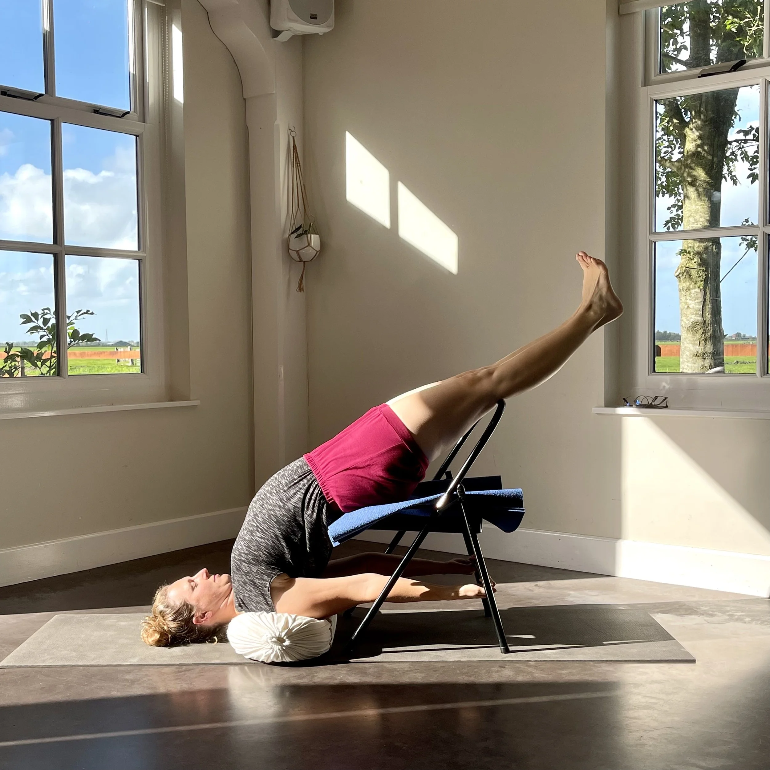 Salamba Sarvangasana restorative