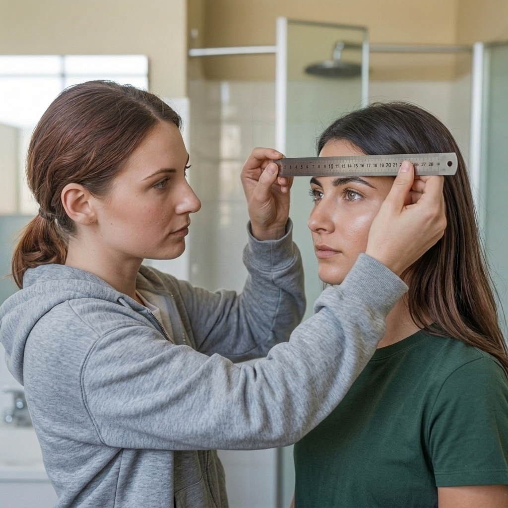 2 friends help one another measure eddie Coyle Optometrists a pd