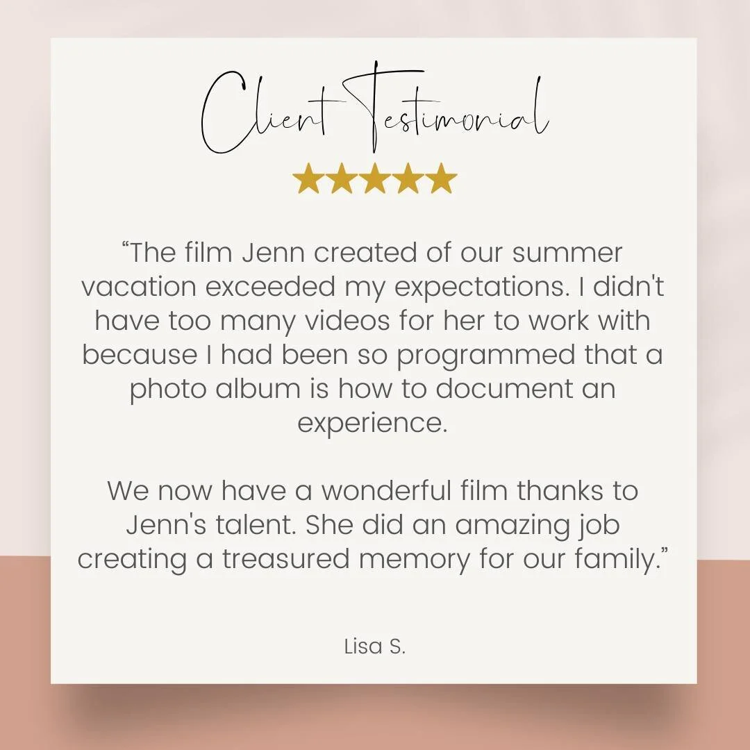 We get asked A LOT about including photos. The answer is always YES! 

#parentswhotravel #travelwithkids #vacationmemories #vacationmemoryfilm #diyhomevideos #homevideofilms #videoediting #familyvideos #familyfilms #phonevideos #childhoodmemories