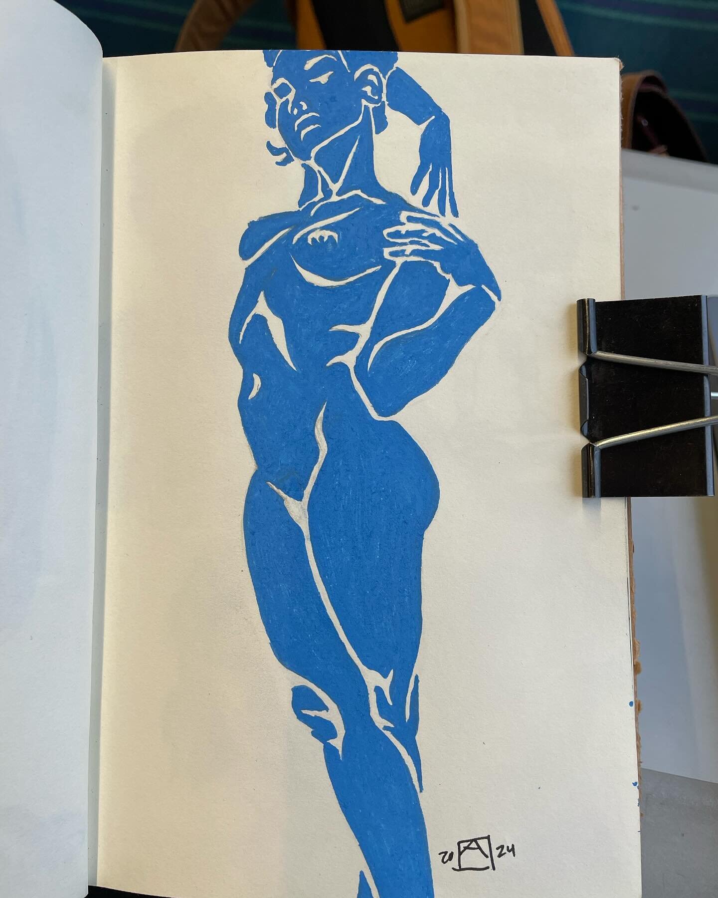 Trying to find sublimity in simplicity...

Here's another blue figure from the Matisse inspired Draw Brighton session a few weeks back. 

Nicole -- AKA @bluede_model3 -- was inspiring with every pose, intimately aware not just of how her movement wou