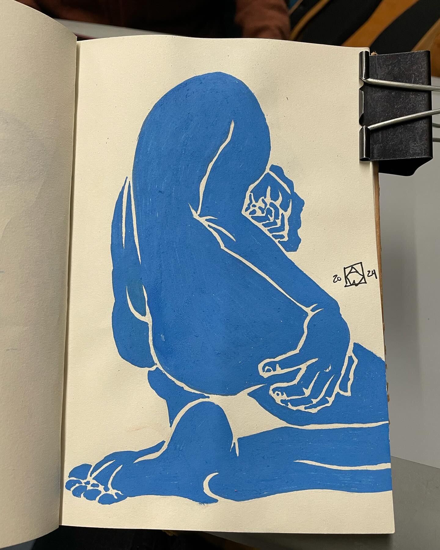 More blue figures. 

Hers another pose from the same @draw_brighton session with model, Nicole -- AKA @bluede_model3 -- from a few weeks back. 

Ive not been drawing however. Instead @lyndsaylucero and I've spent the morning figuring out how to fix t