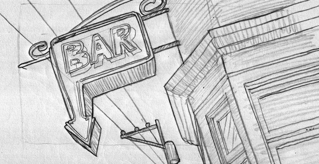 Daniel and John meet a filmmaker in a bar