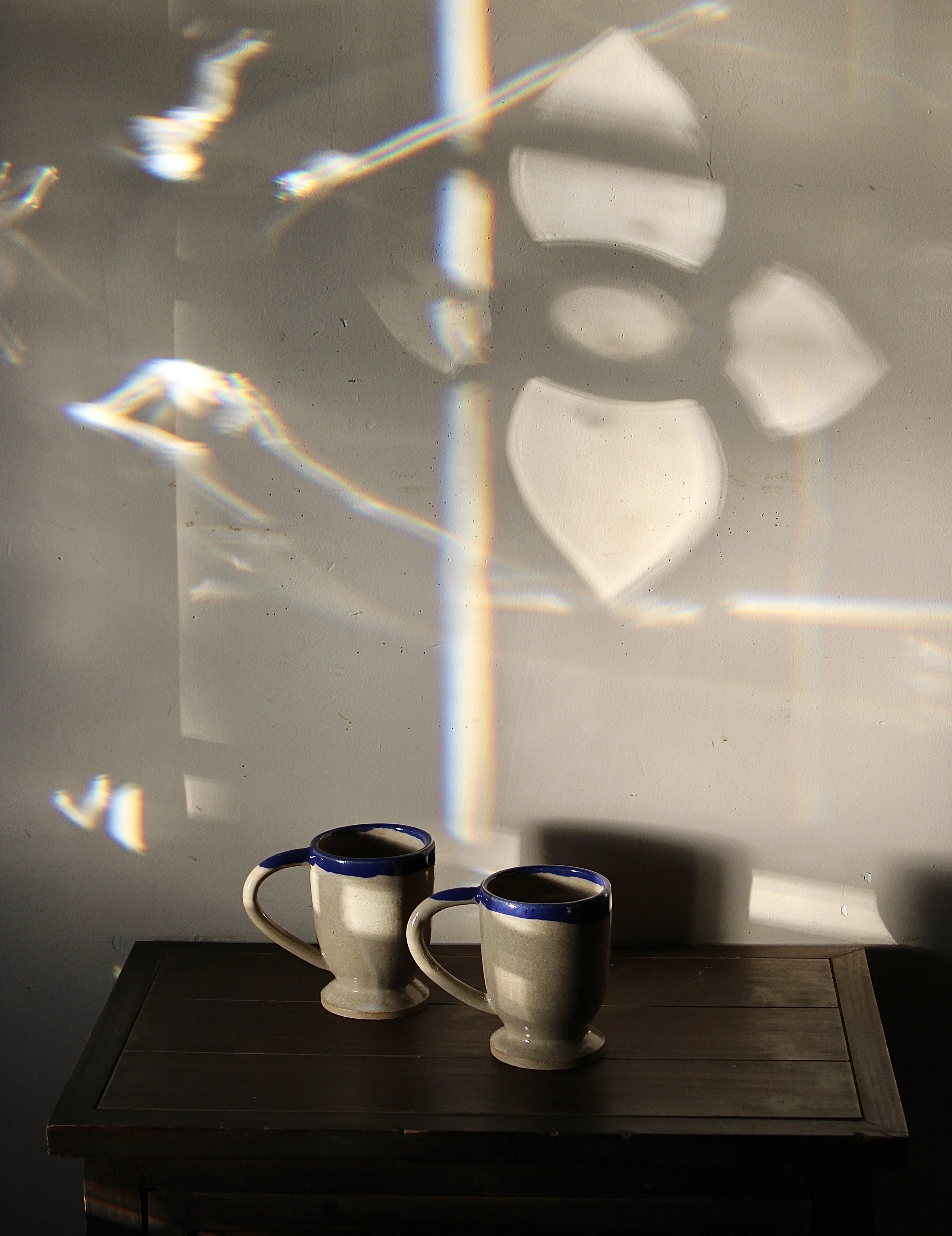 Blue Dipped Mug's (set of 2)