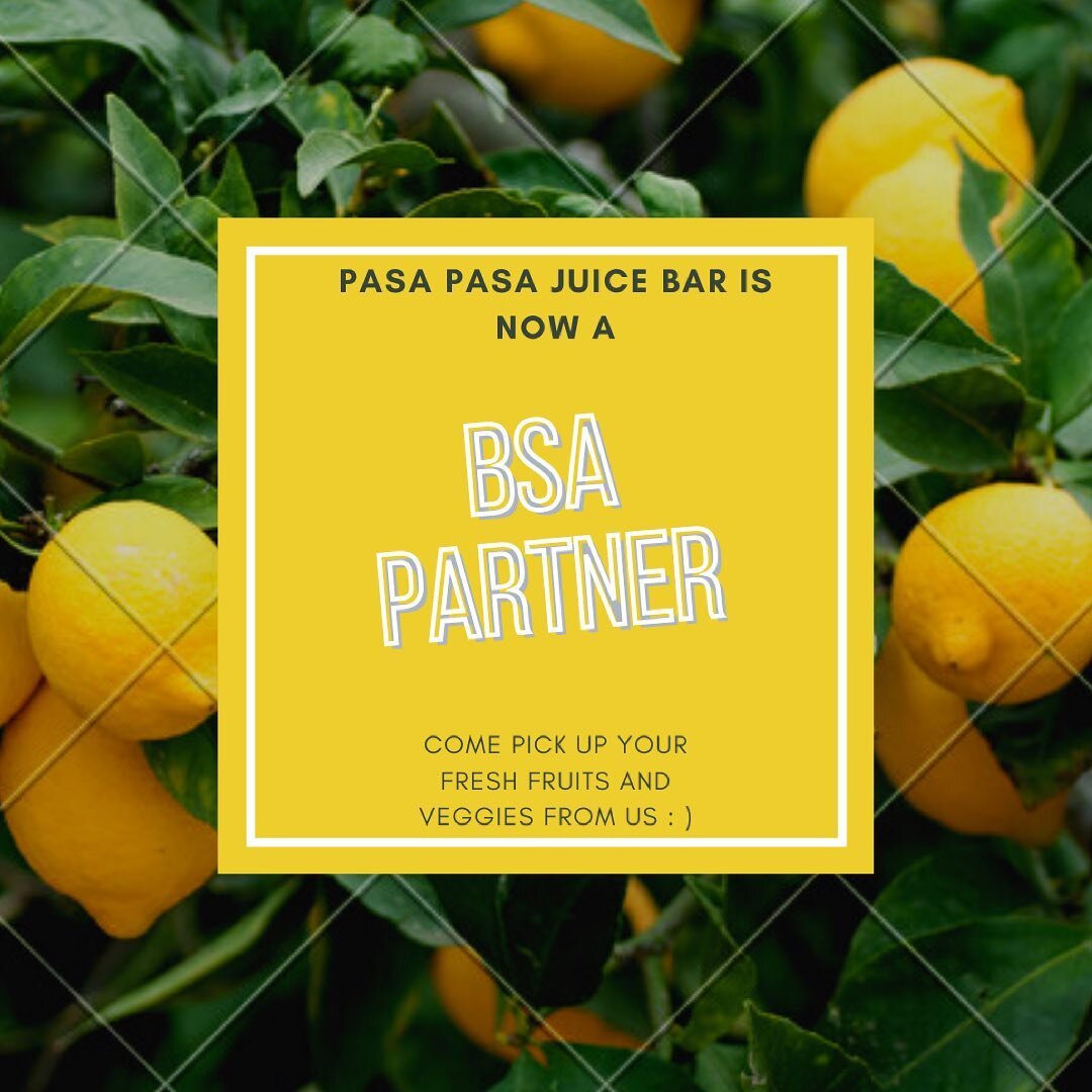 Pasa Pasa Family,

We&rsquo;ve teamed up with Brooklyn Supported Agriculture (BSA) so you can have access to an online farmer&rsquo;s market 🍏🍋🥦🥗.

How? Sign up for the BSA newsletter, see what you&rsquo;d like to order, and then select us as you