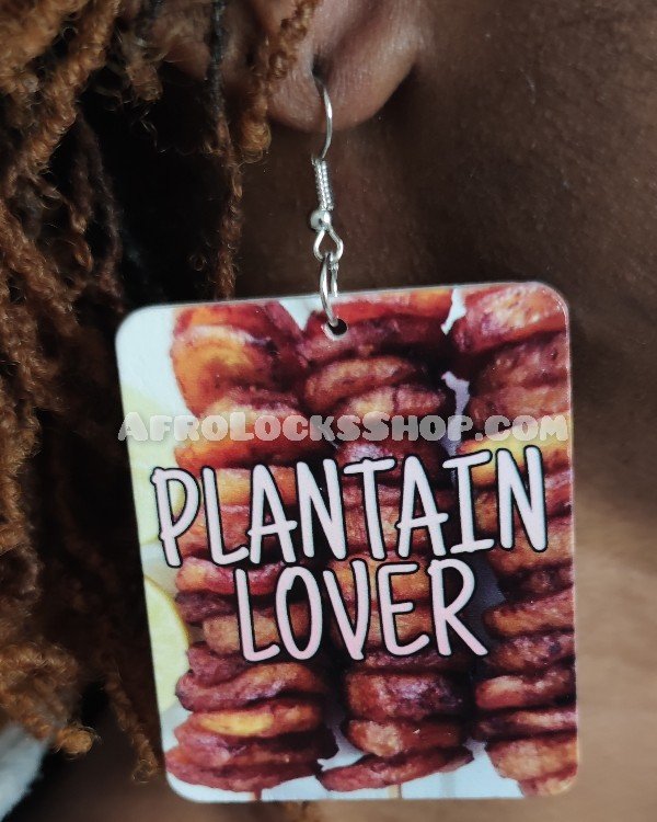 Boucles d'oreilles plantain lover bijou ethnique afro humoristique plantain  chips funny earrings — Afro Locks Shop