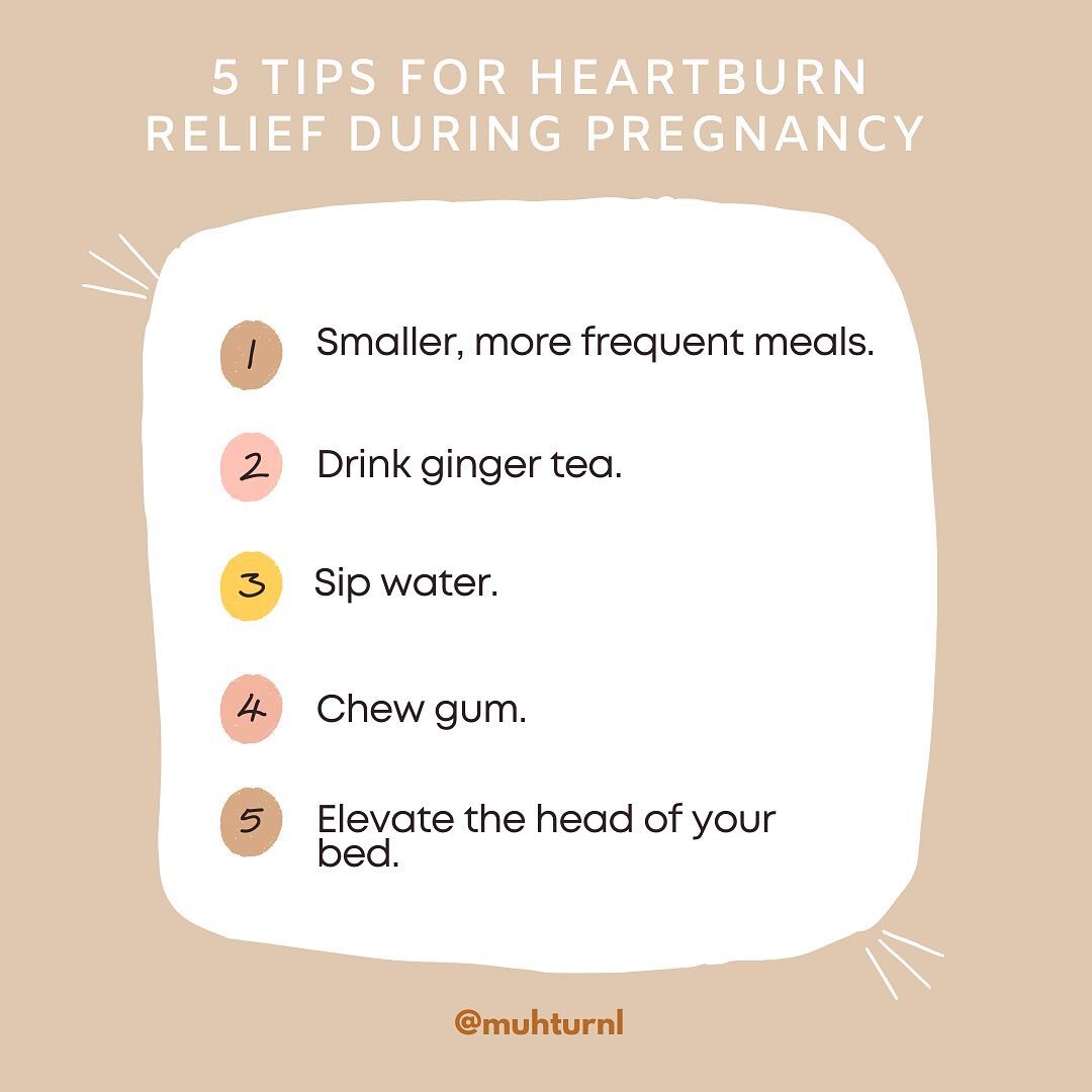 Heartburn is a very common symptom during pregnancy 😣

Changes in your hormones and body shape can contribute to acid reflux and heartburn. 

A few dietary and lifestyle changes can help to relieve symptoms. 

If you&rsquo;ve found relief, what has 