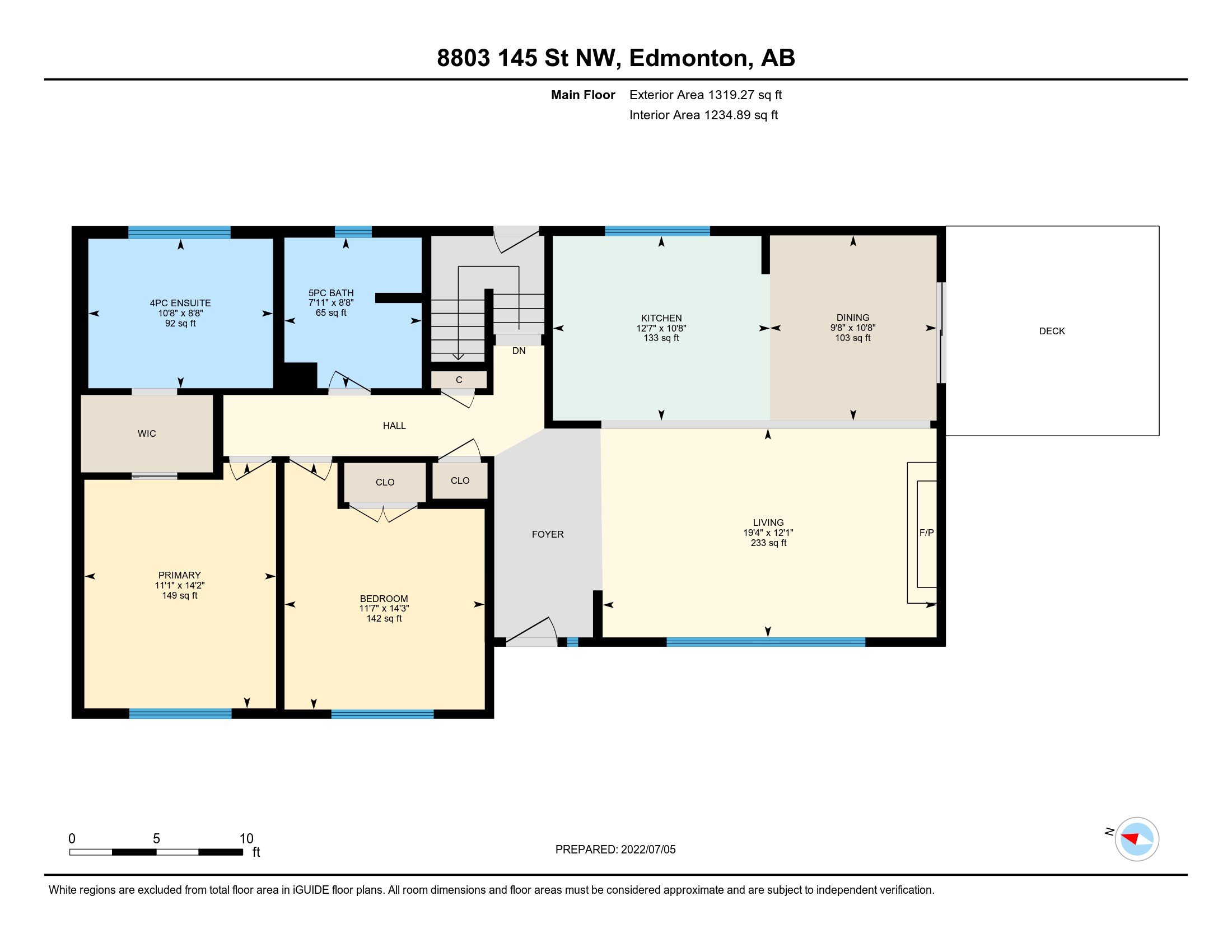 Main floor layout.