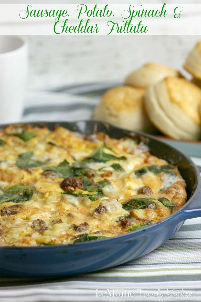 POTATO, SAUSAGE AND SPINACH BREAKFAST CASSEROLE